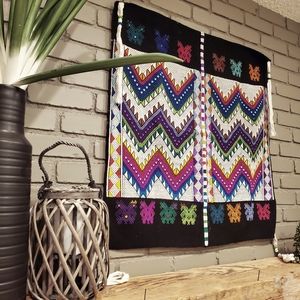 Modern Aztec Native American woven Tapestry